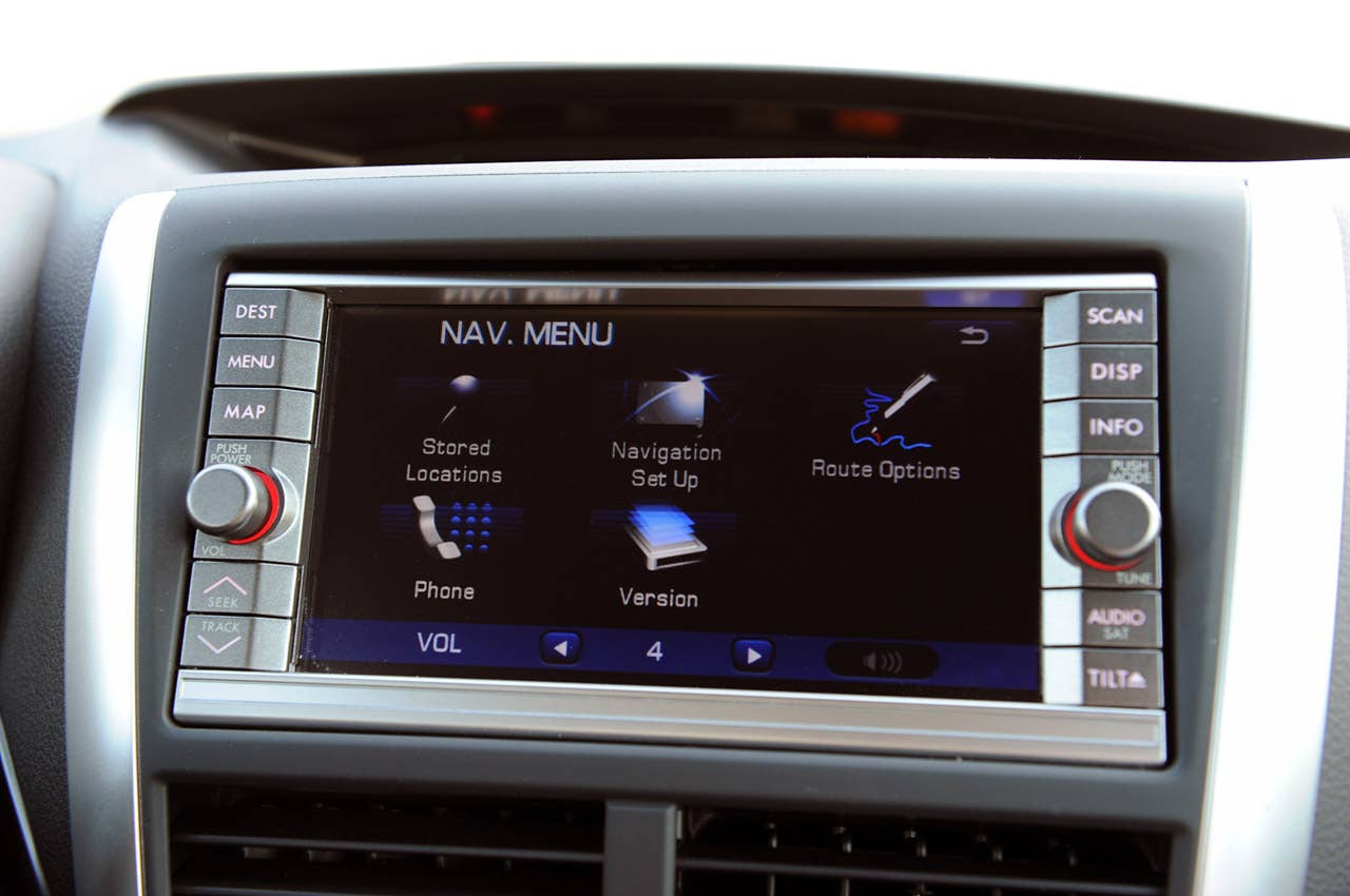 2011 Subaru Impreza WRX STI navigation system