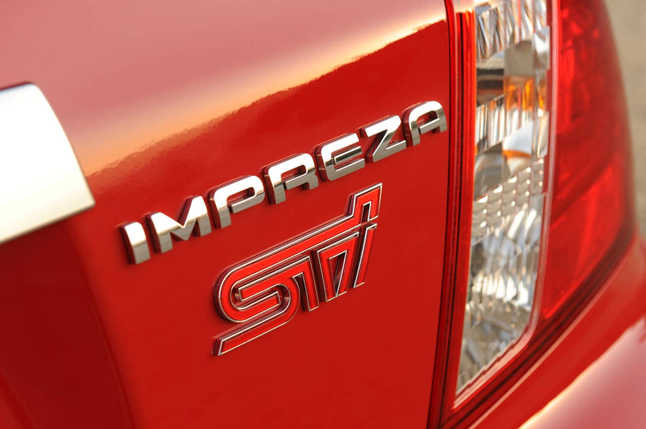 2011 Subaru Impreza WRX STI badge
