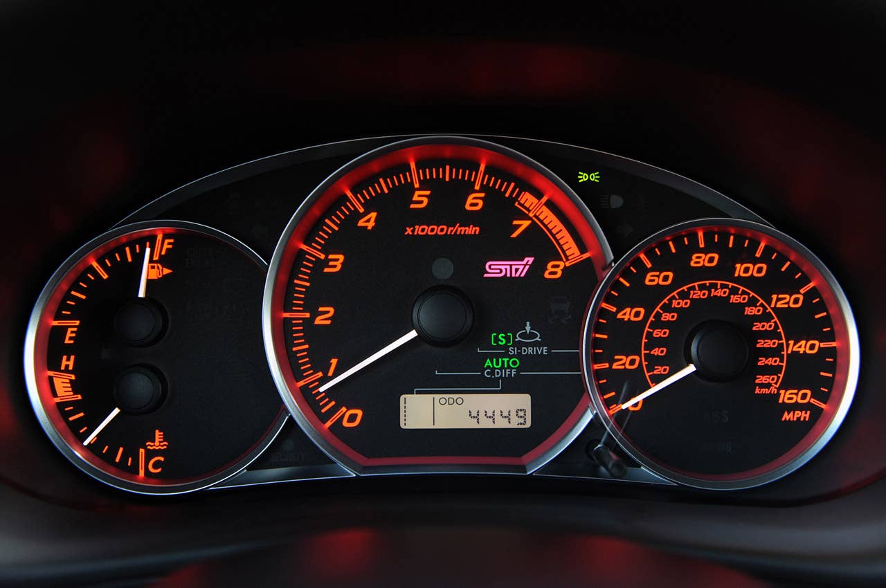 2011 Subaru Impreza WRX STI gauges
