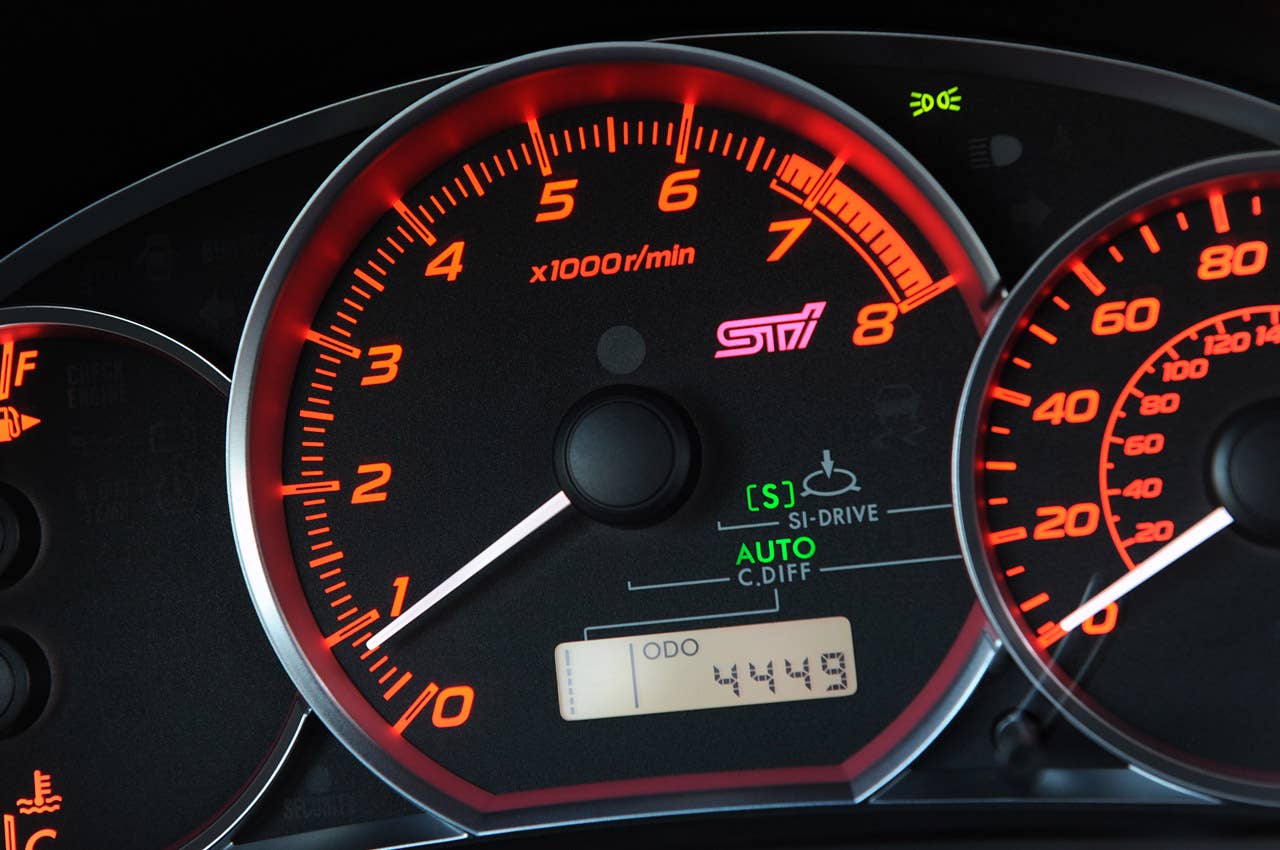 2011 Subaru Impreza WRX STI tachometer