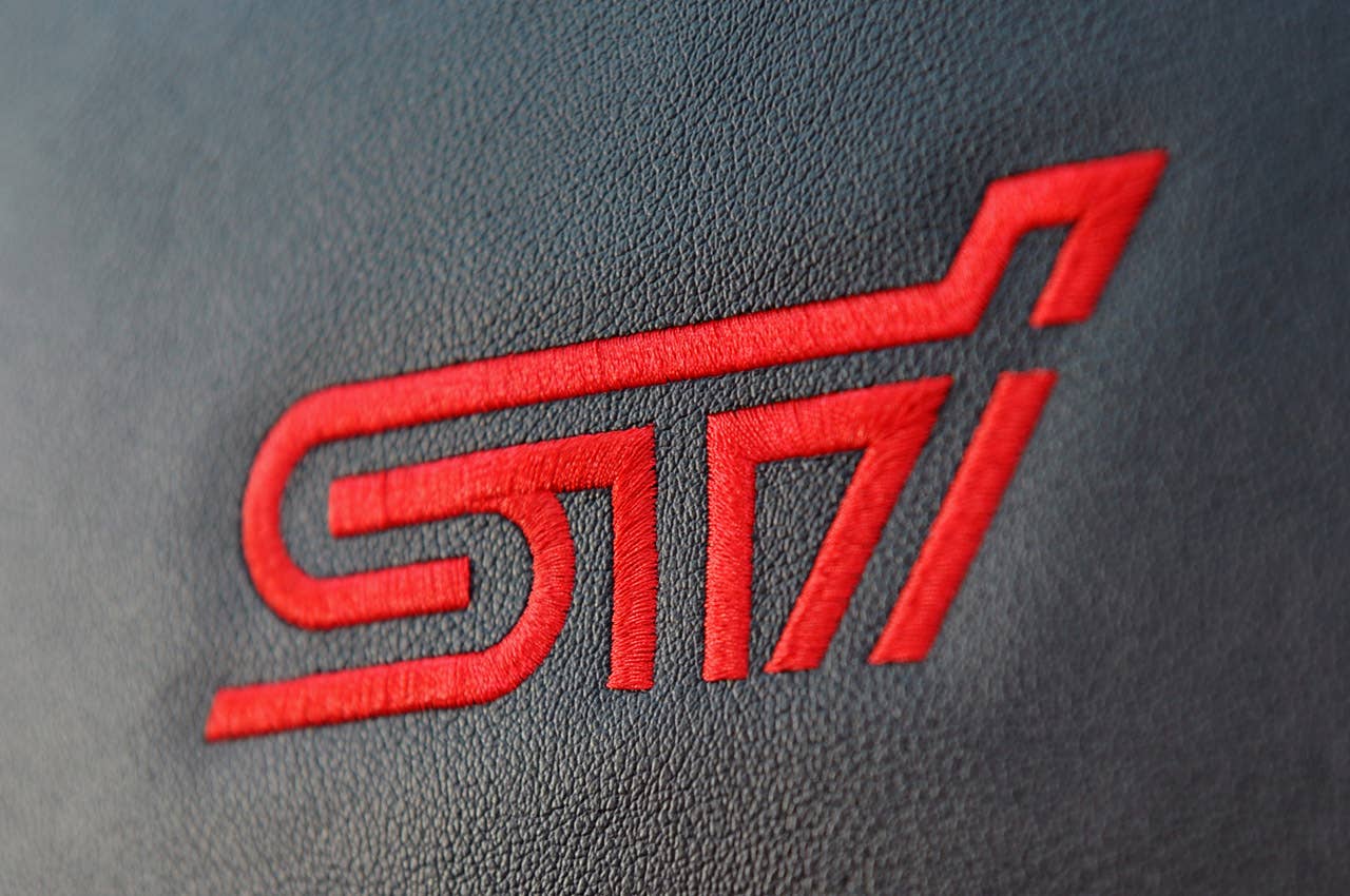 2011 Subaru Impreza WRX STI stitched logo