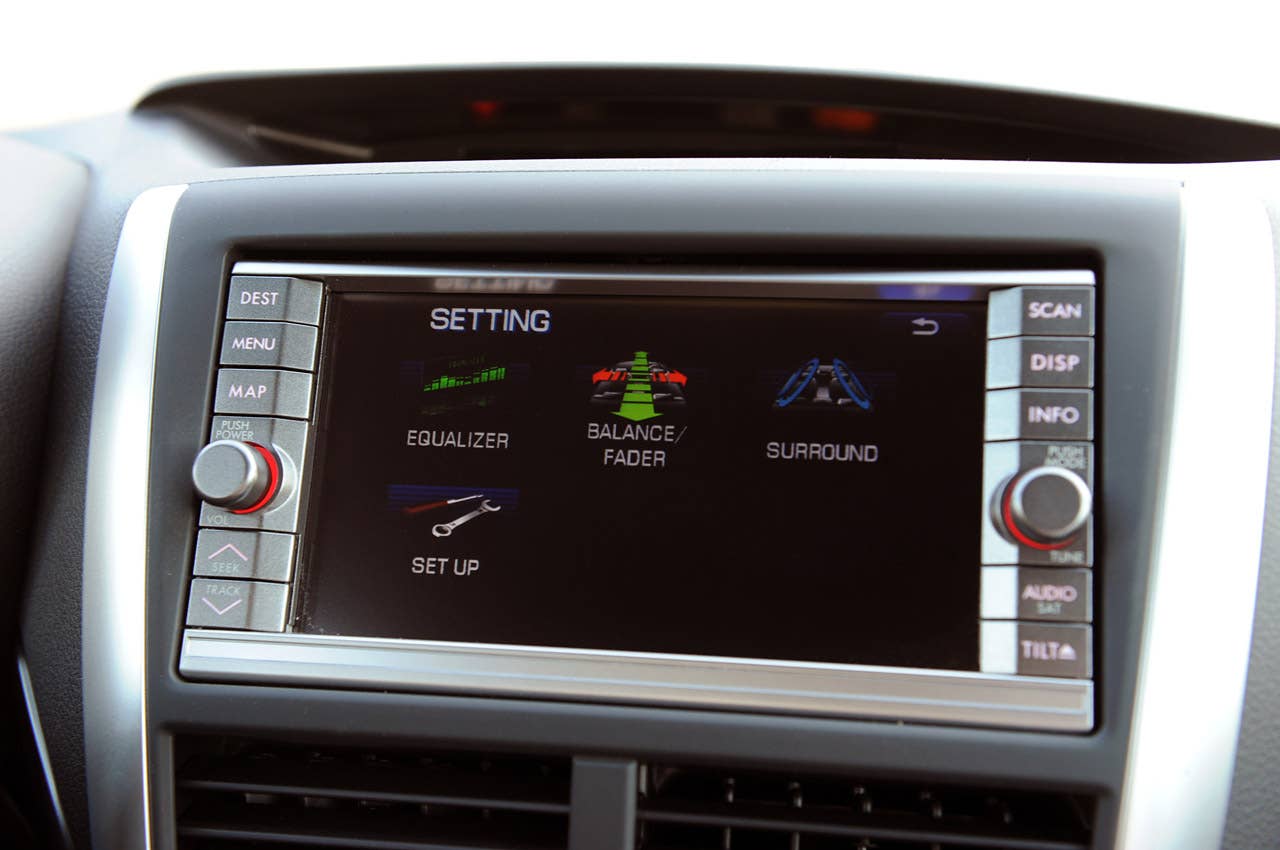 2011 Subaru Impreza WRX STI audio system settings