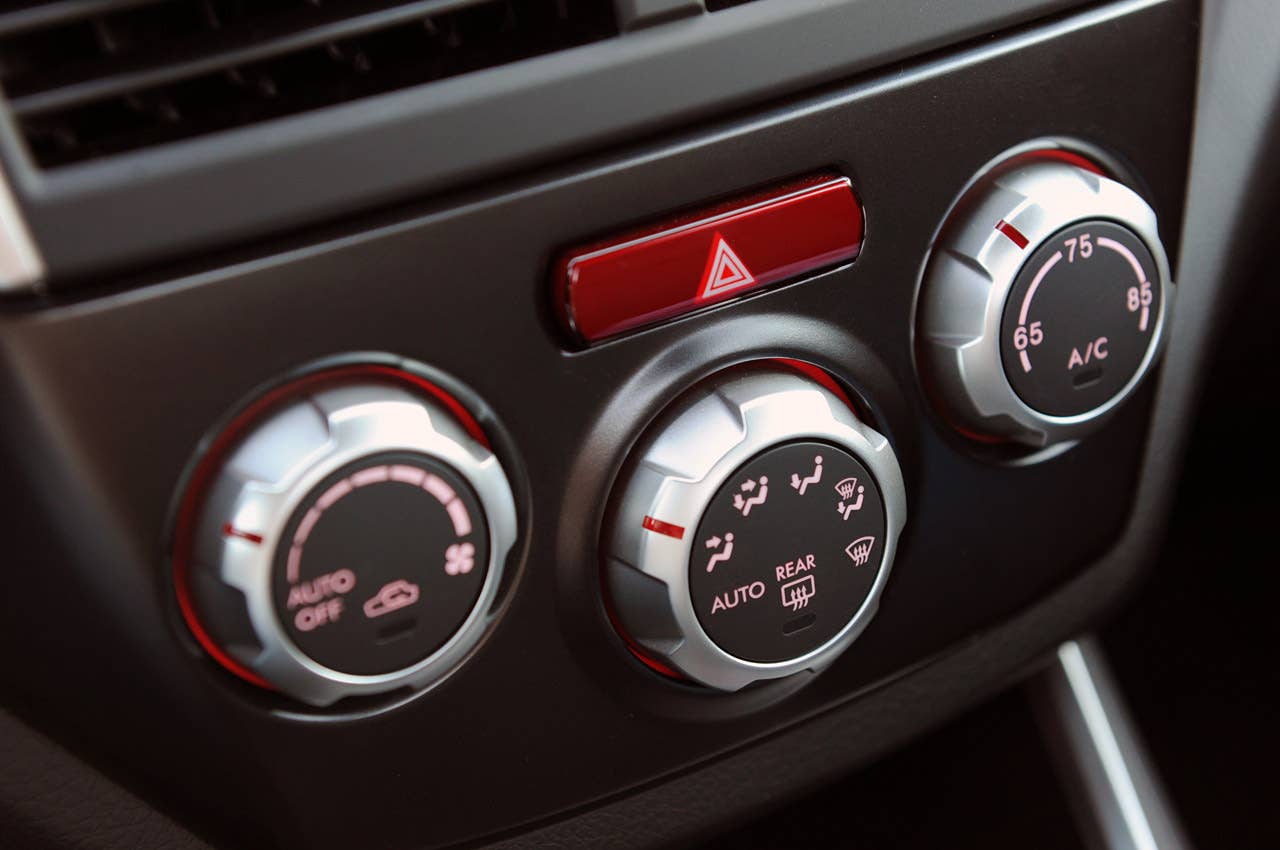 2011 Subaru Impreza WRX STI climate controls