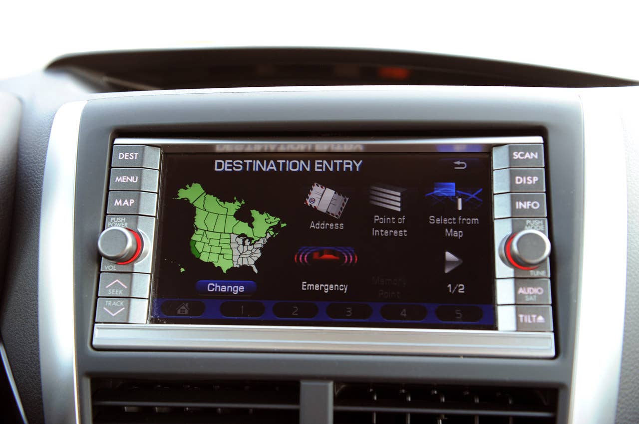 2011 Subaru Impreza WRX STI navigation system