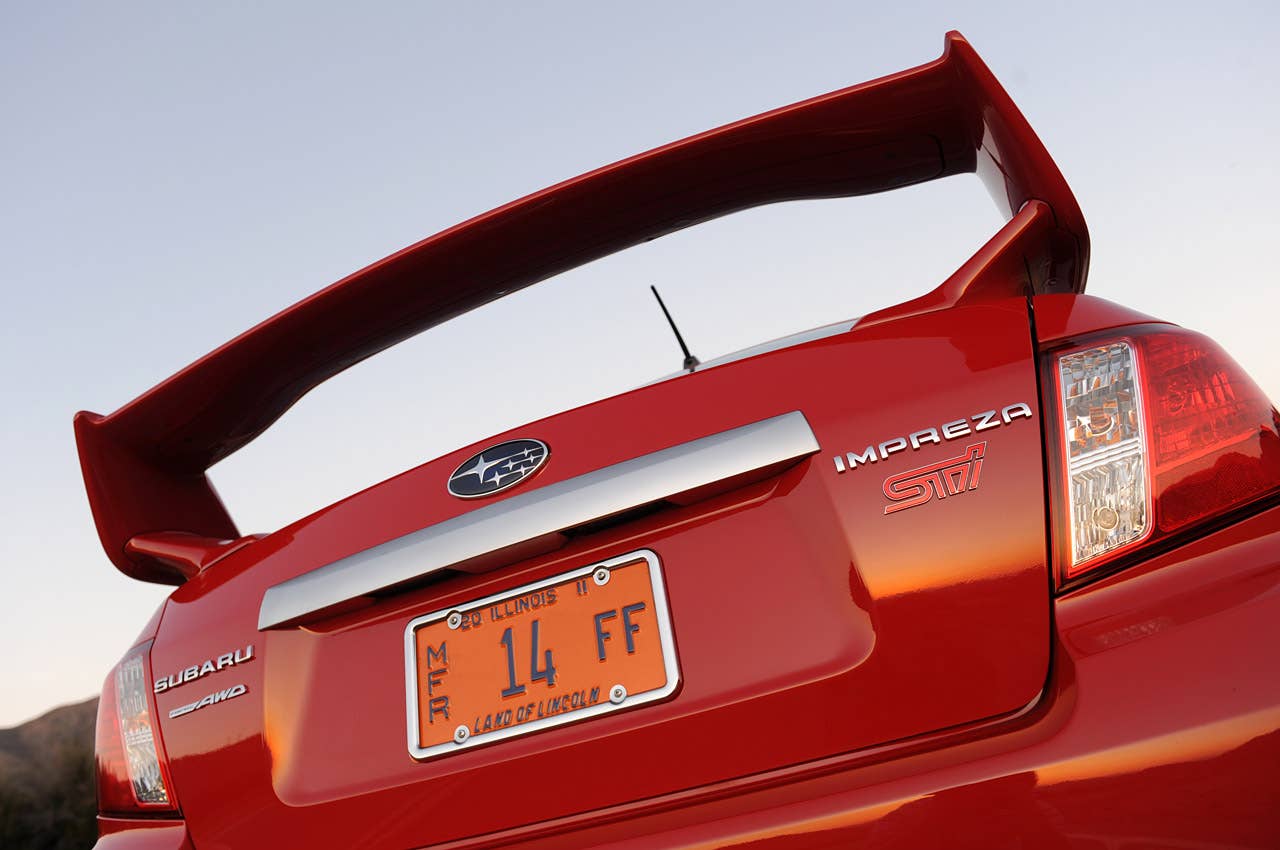 2011 Subaru Impreza WRX STI rear wing