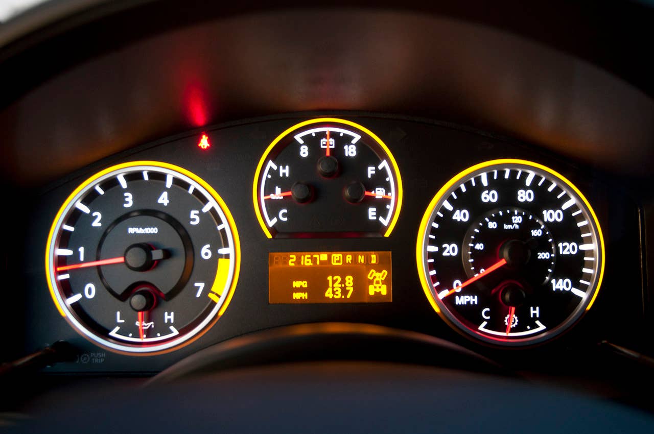 2012 Nissan Titan gauges