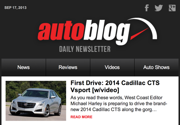 The Autoblog Newsletter wants to see the inside of your inbox - Autoblog