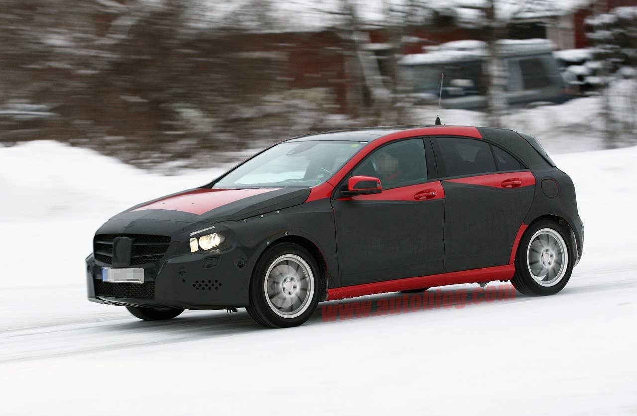 Mercedes-Benz A-Class spy shots front 3/4