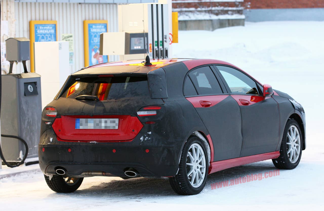 Mercedes-Benz A-Class spy shots rear 3/4