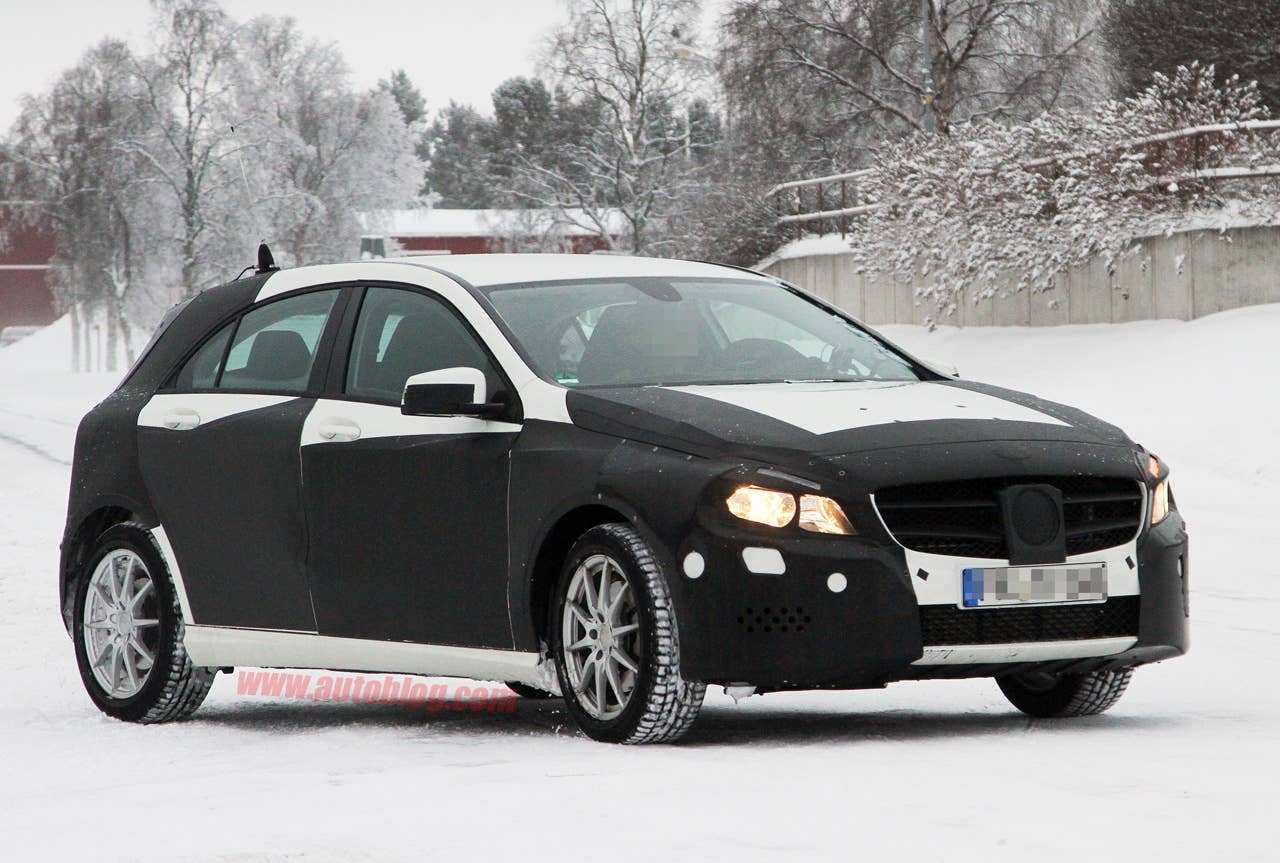 Mercedes-Benz A-Class spy shots front 3/4