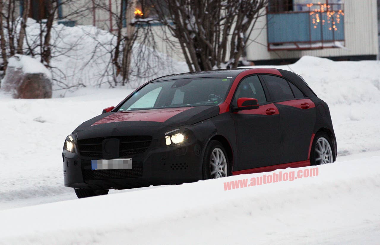 Mercedes-Benz A-Class spy shots front 3/4