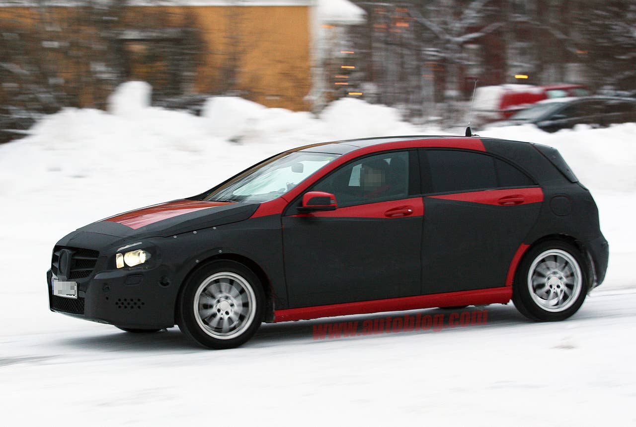 Mercedes-Benz A-Class spy shots side