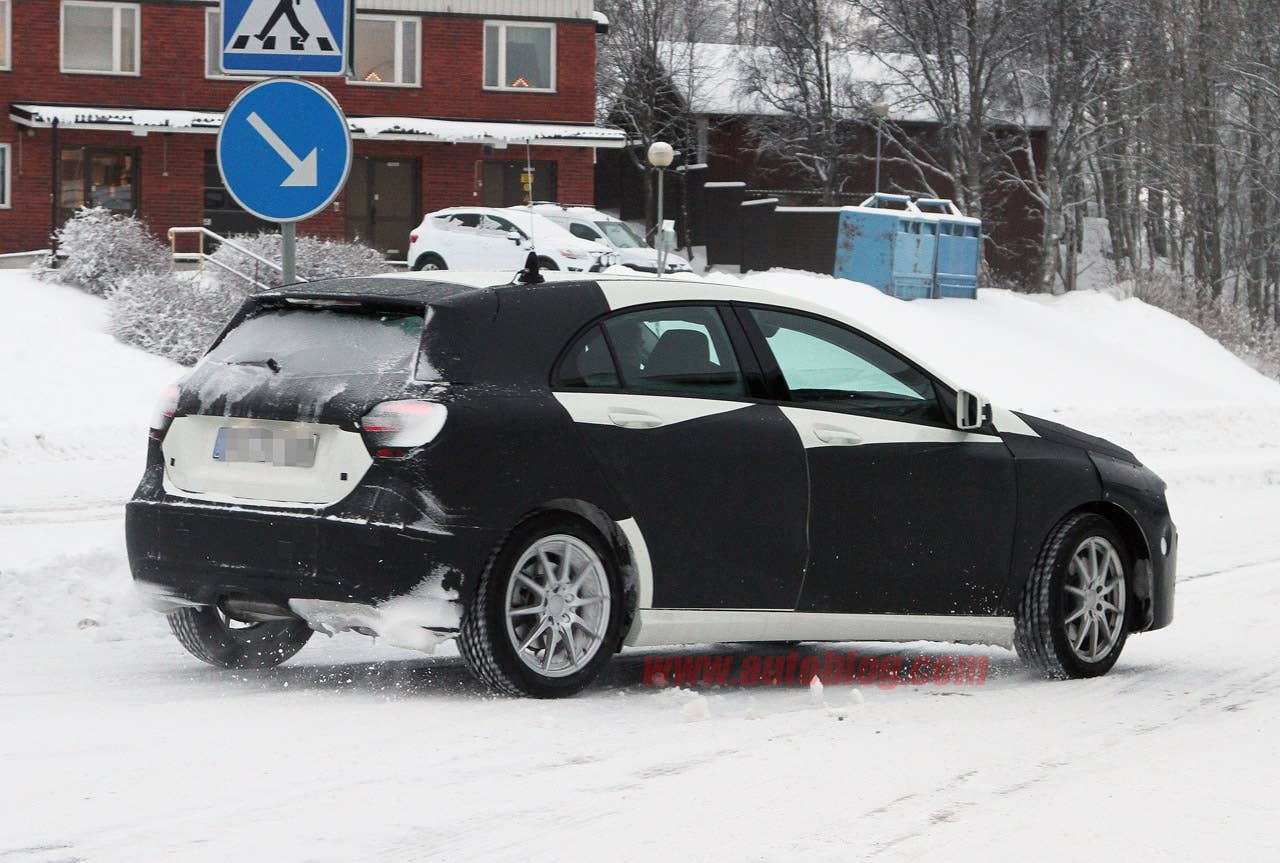 Mercedes-Benz A-Class spy shots driving