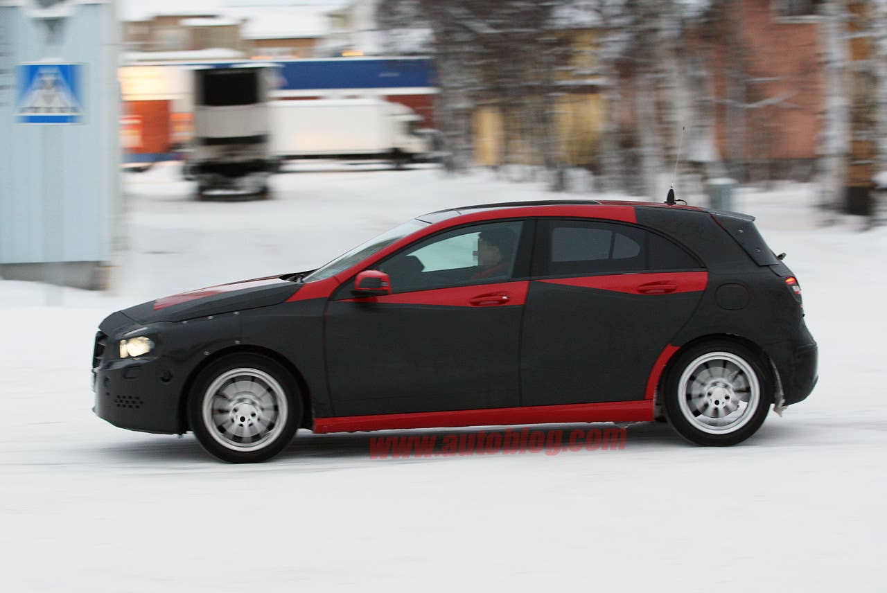 Mercedes-Benz A-Class spy shots side