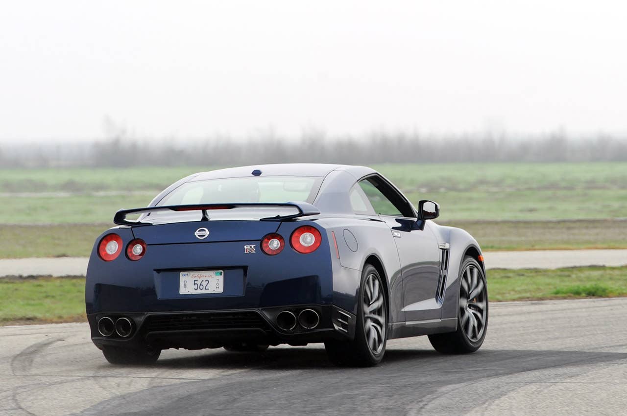 2012 Nissan GT-R driving on track
