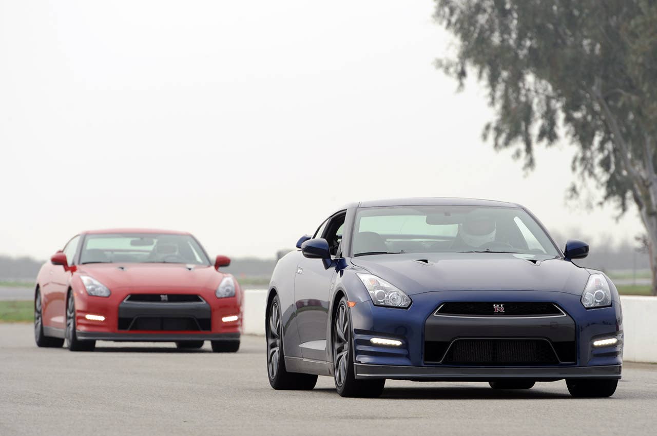 2012 Nissan GT-R driving on track