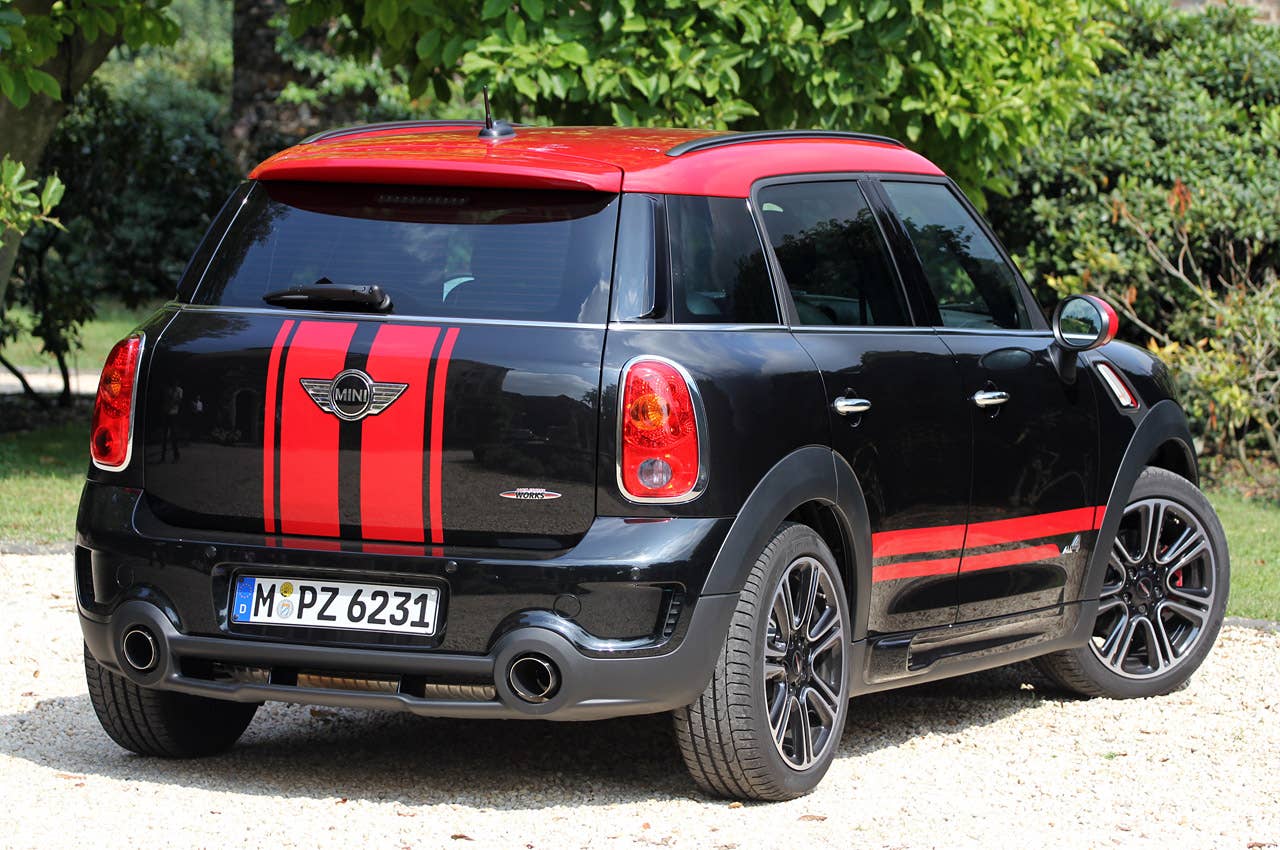 2013 Mini Countryman John Cooper Works All4 rear 3/4 view