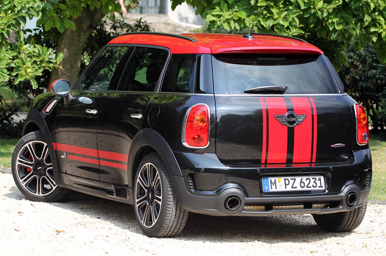 2013 Mini Countryman John Cooper Works All4 rear 3/4 view