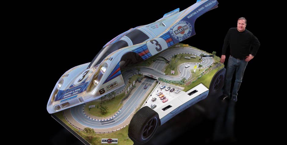 Slotmods custom Porsche 917 slot car track