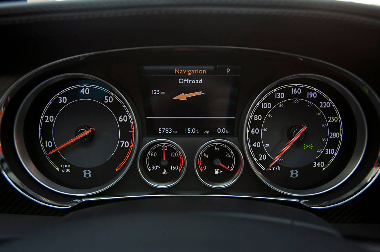 2013 Bentley Continental GT Speed gauges