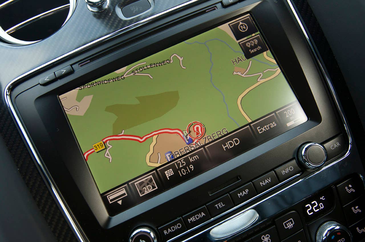 2013 Bentley Continental GT Speed navigation system