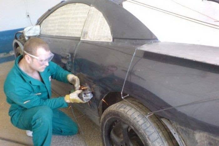 Mitsubishi Eclipse turned Lamborghini Aventador cutting