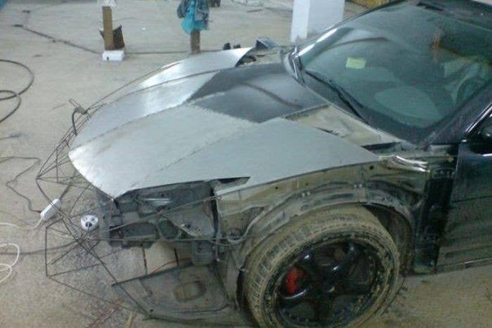 Mitsubishi Eclipse turned Lamborghini Aventador front
