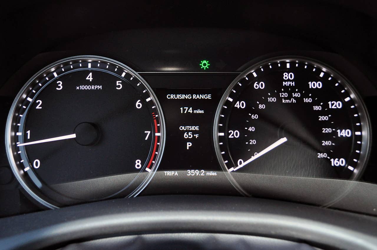 2013 Lexus GS 350 gauges
