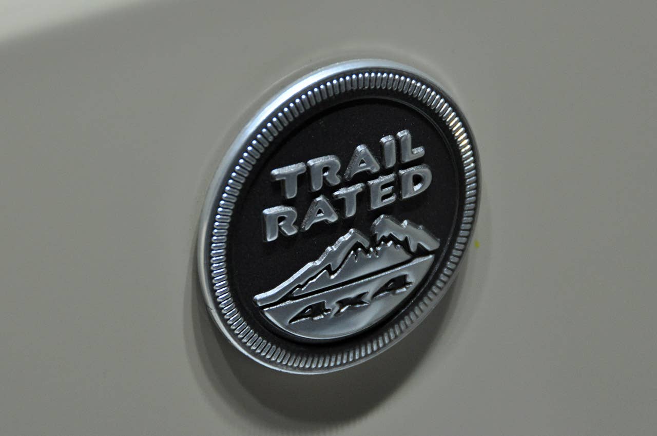 2011 Jeep Wrangler Mojave Trail Rated badge at the 2011 New York Auto Show