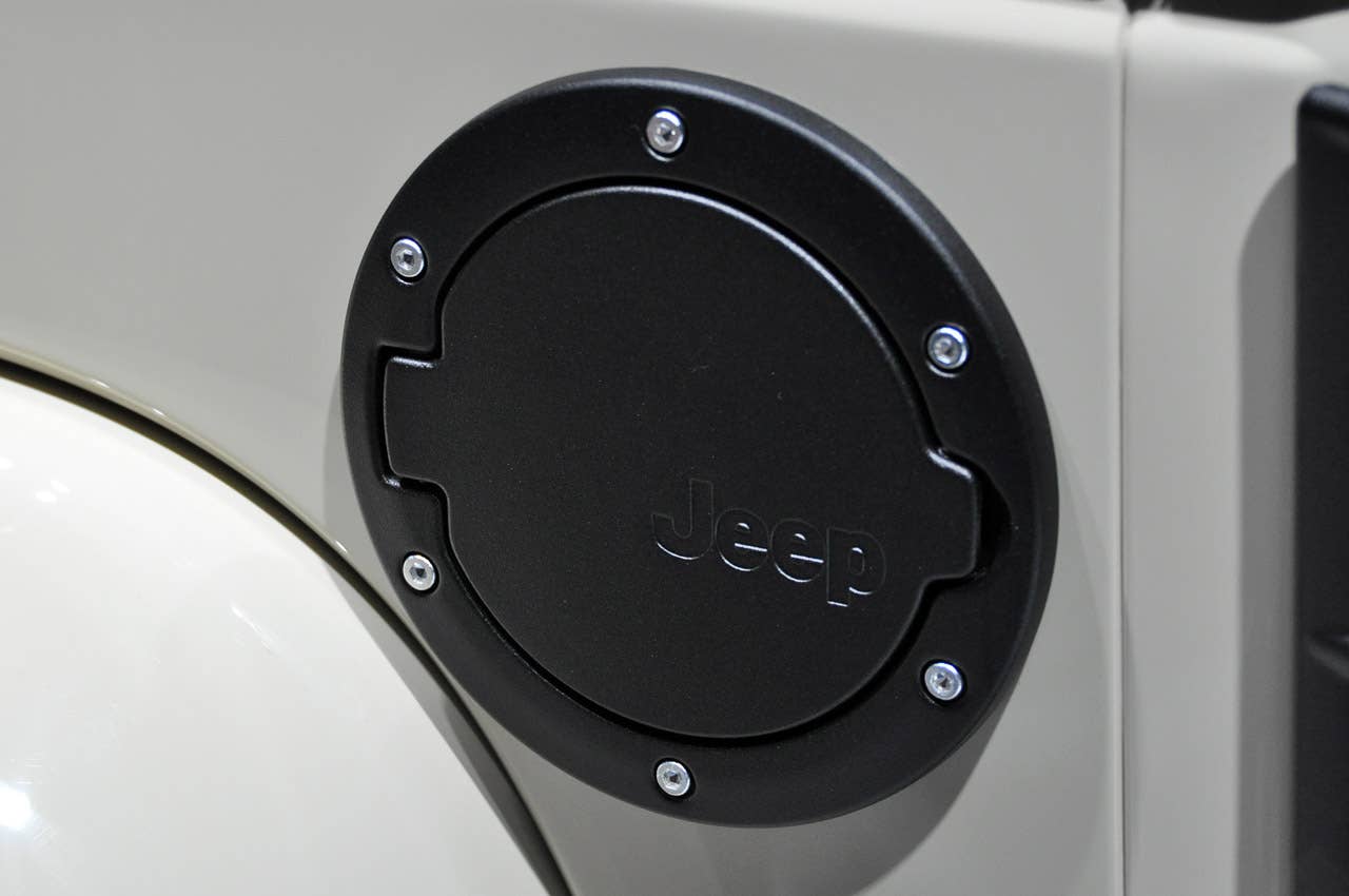 2011 Jeep Wrangler Mojave gas cap at the 2011 New York Auto Show