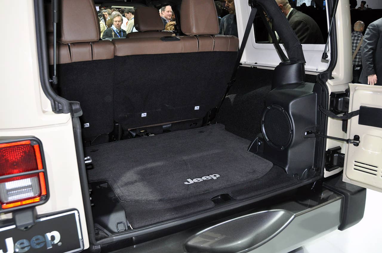 2011 Jeep Wrangler Mojave rear cargo area at the 2011 New York Auto Show