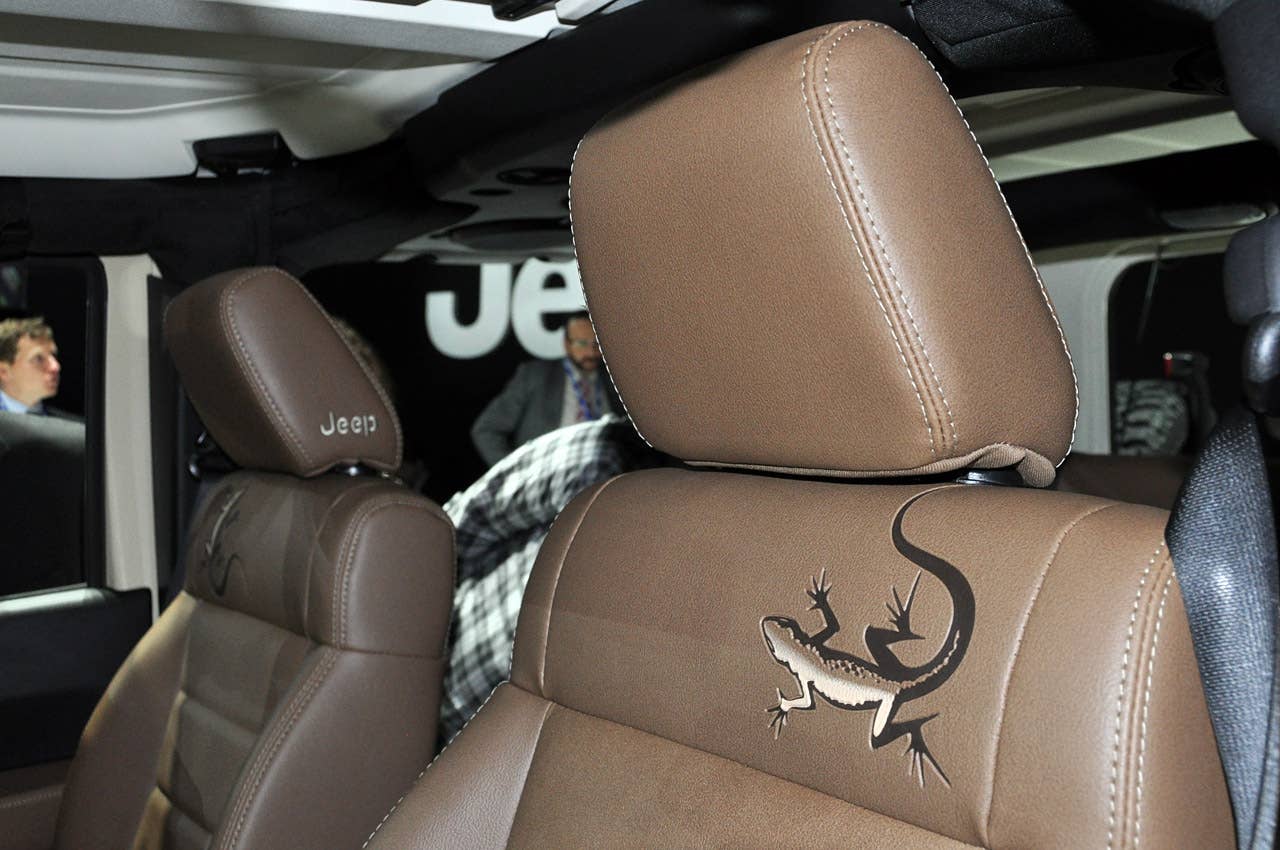 2011 Jeep Wrangler Mojave seats at the 2011 New York Auto Show