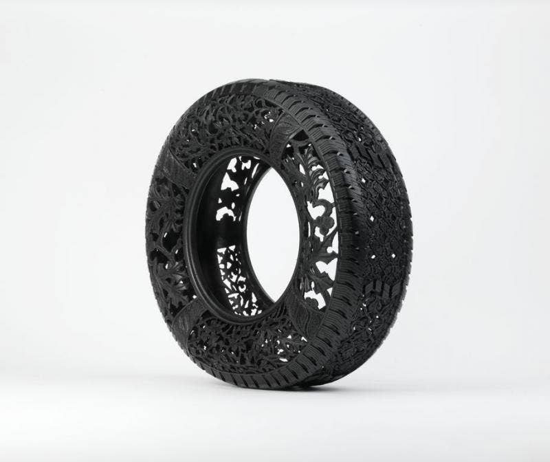 Wim Delvoye Tire Carvings