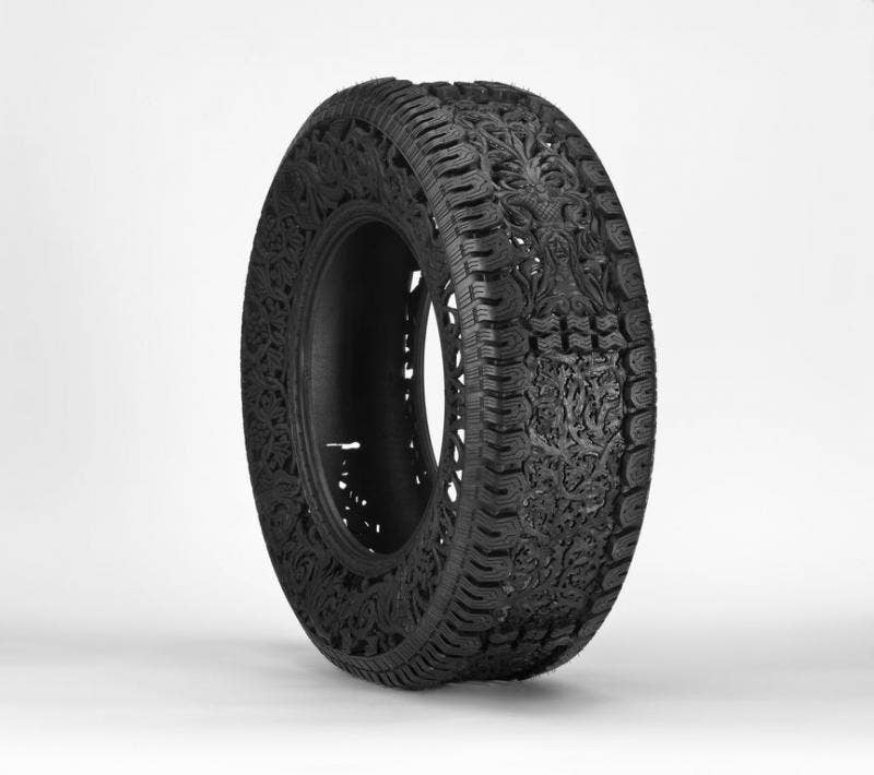 Wim Delvoye Tire Carvings