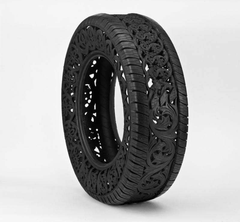 Wim Delvoye Tire Carvings