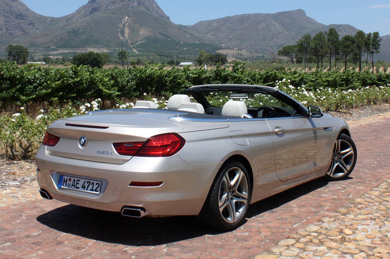 2012 BMW 6-Series Convertible rear 3/4 view