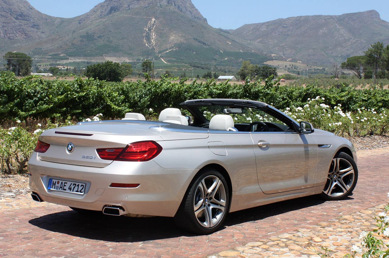 2012 BMW 6-Series Convertible rear 3/4 view