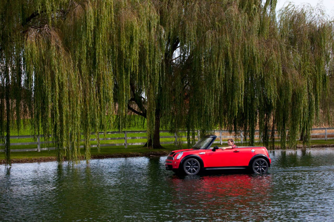 Mini Convertible boat created for the Head of the Charles Regatta