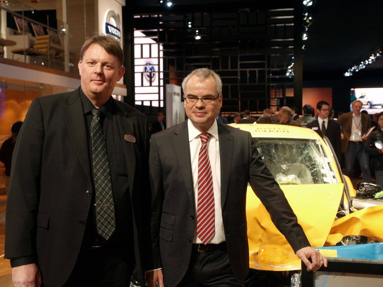 Crashed Volvo C30 Electric with Stefan Jacoby and Jan Ivarsson