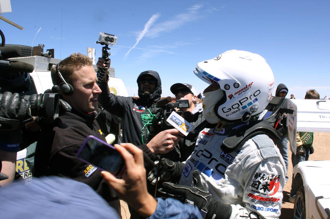 Nobuhiro Monster Tajima breaks the 10 second barrier at the 2011 Pikes Peak Hill Climb