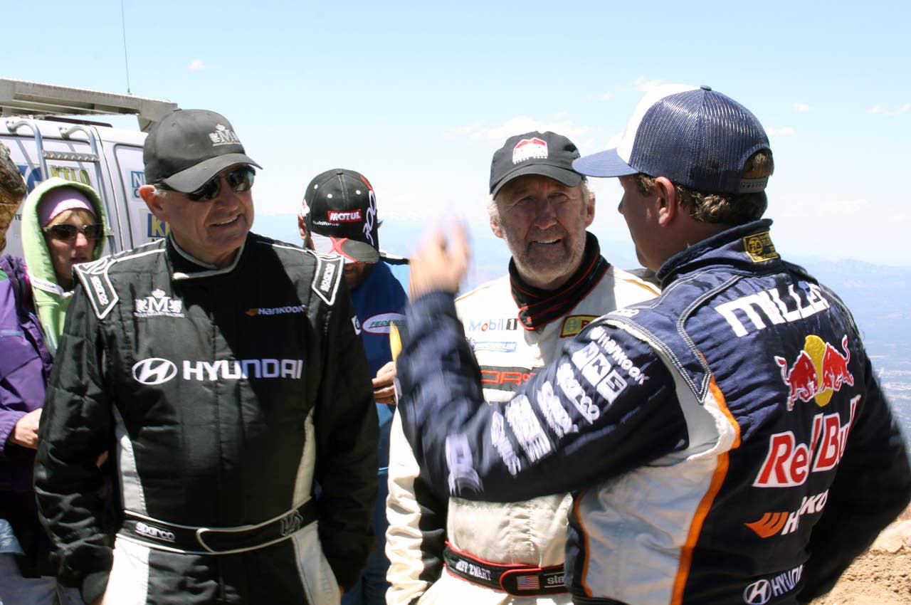 Rhys Millen, Rod Millen and Jeff Zwart at the 2011 Pikes Peak Hill Climb