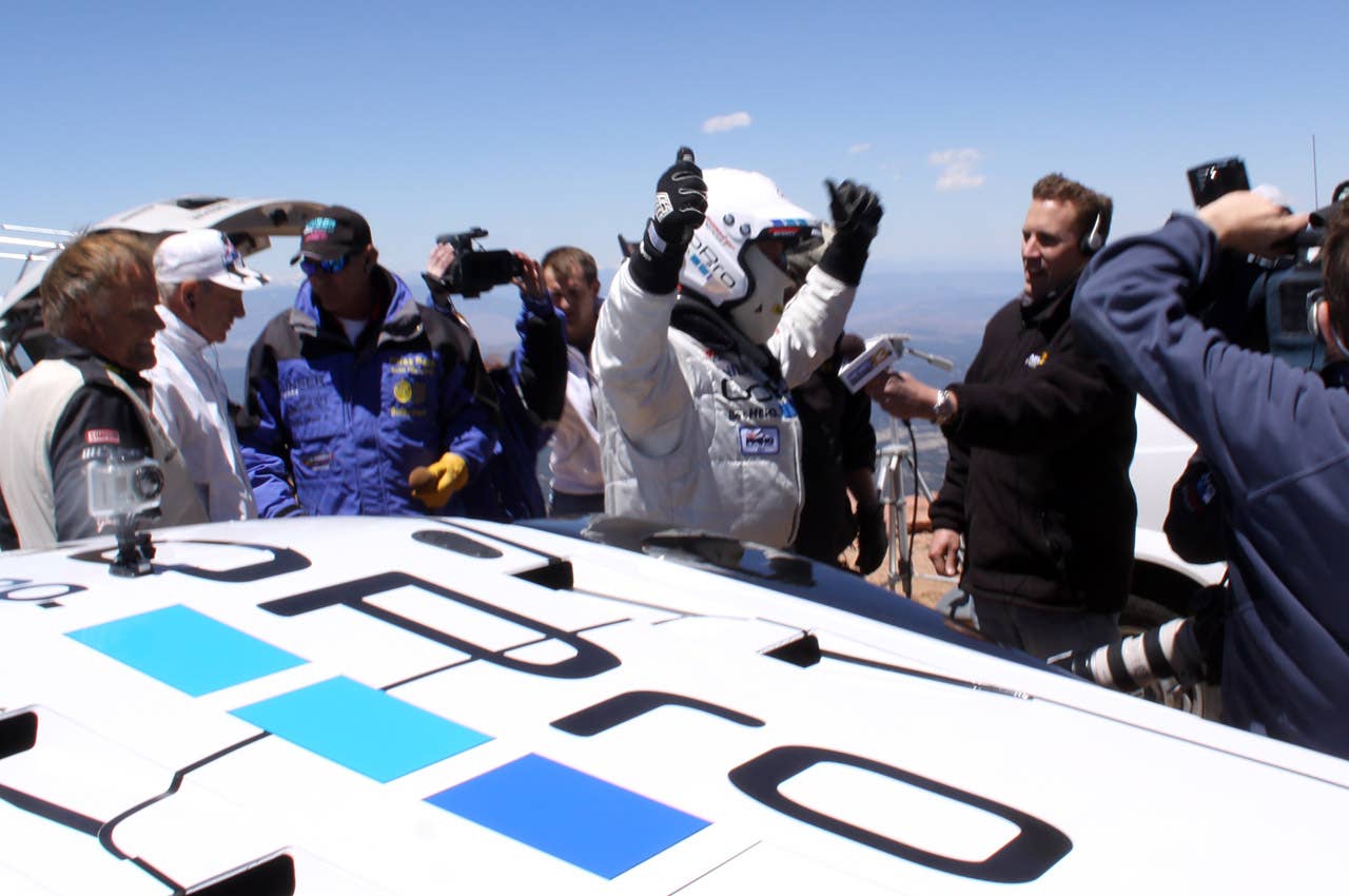 Nobuhiro Monster Tajima breaks the 10 second barrier at the 2011 Pikes Peak Hill Climb