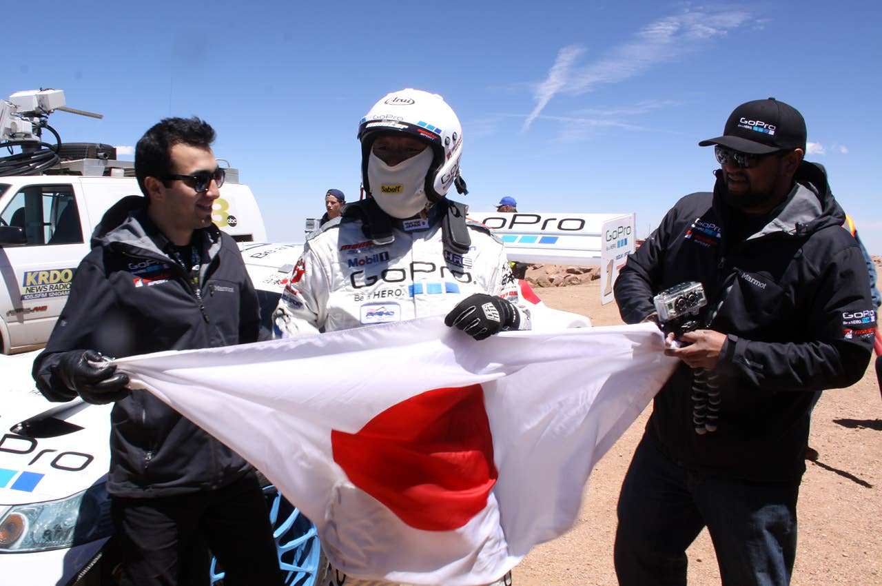 Nobuhiro Monster Tajima breaks the 10 second barrier at the 2011 Pikes Peak Hill Climb