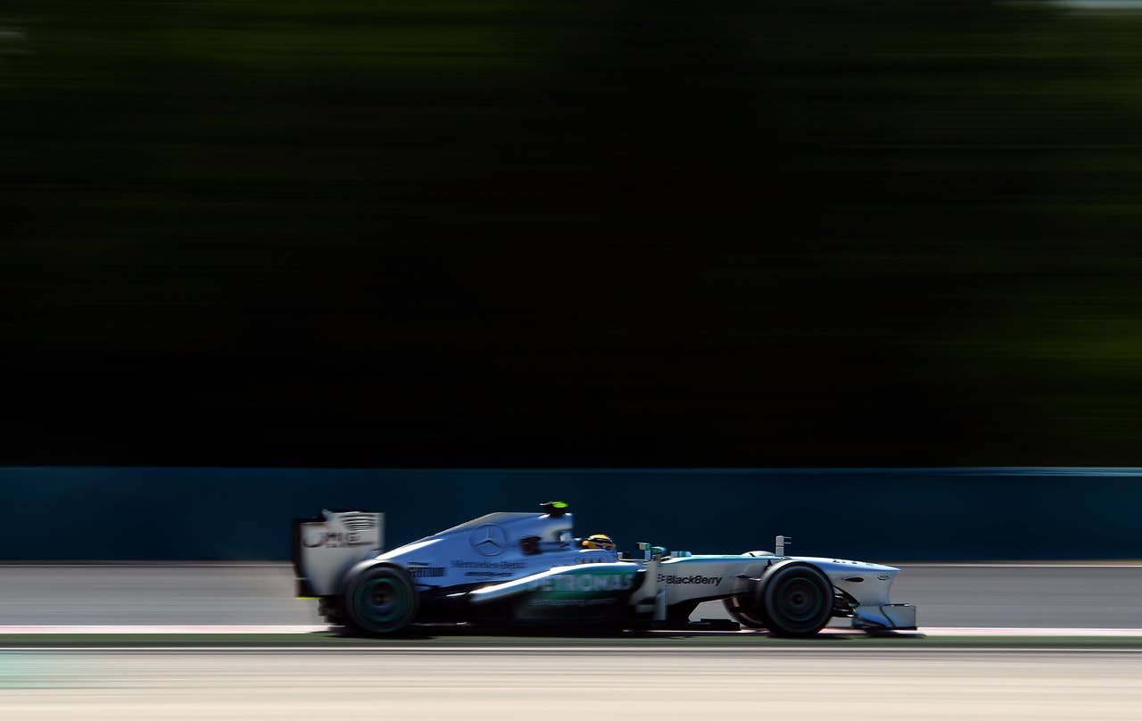 BUDAPEST, HUNGARY - JULY 28:  Lewis Hamilton of Great Britain and Mercedes GP drives during the Hungarian Formula One Grand Prix at Hungaroring on July 28, 2013 in Budapest, Hungary.  (Photo by Lars Baron/Getty Images)