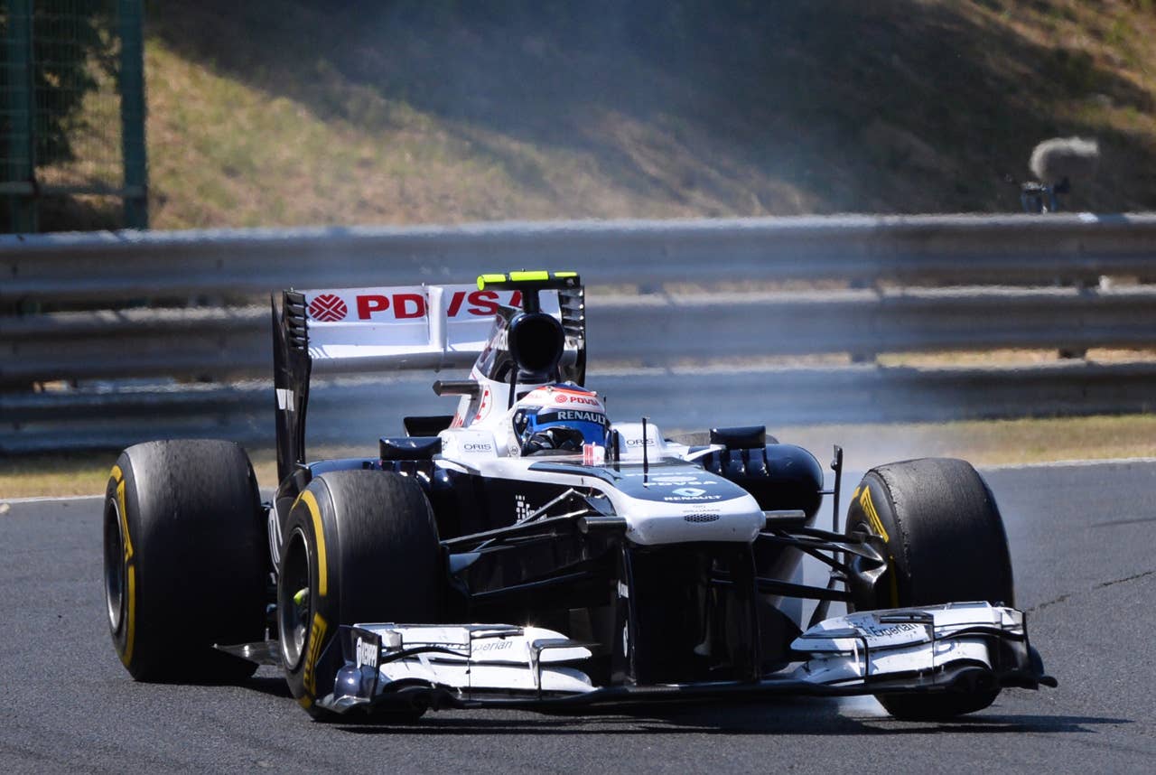 Williams' Finnish driver Valtteri Bottas  drives at the Hungaroring circuit in Budapest on July 28, 2013 during the Hungarian Formula One Grand Prix.    AFP PHOTO / ATTILA KISBENEDEKATTILA KISBENEDEK/AFP/Getty Images