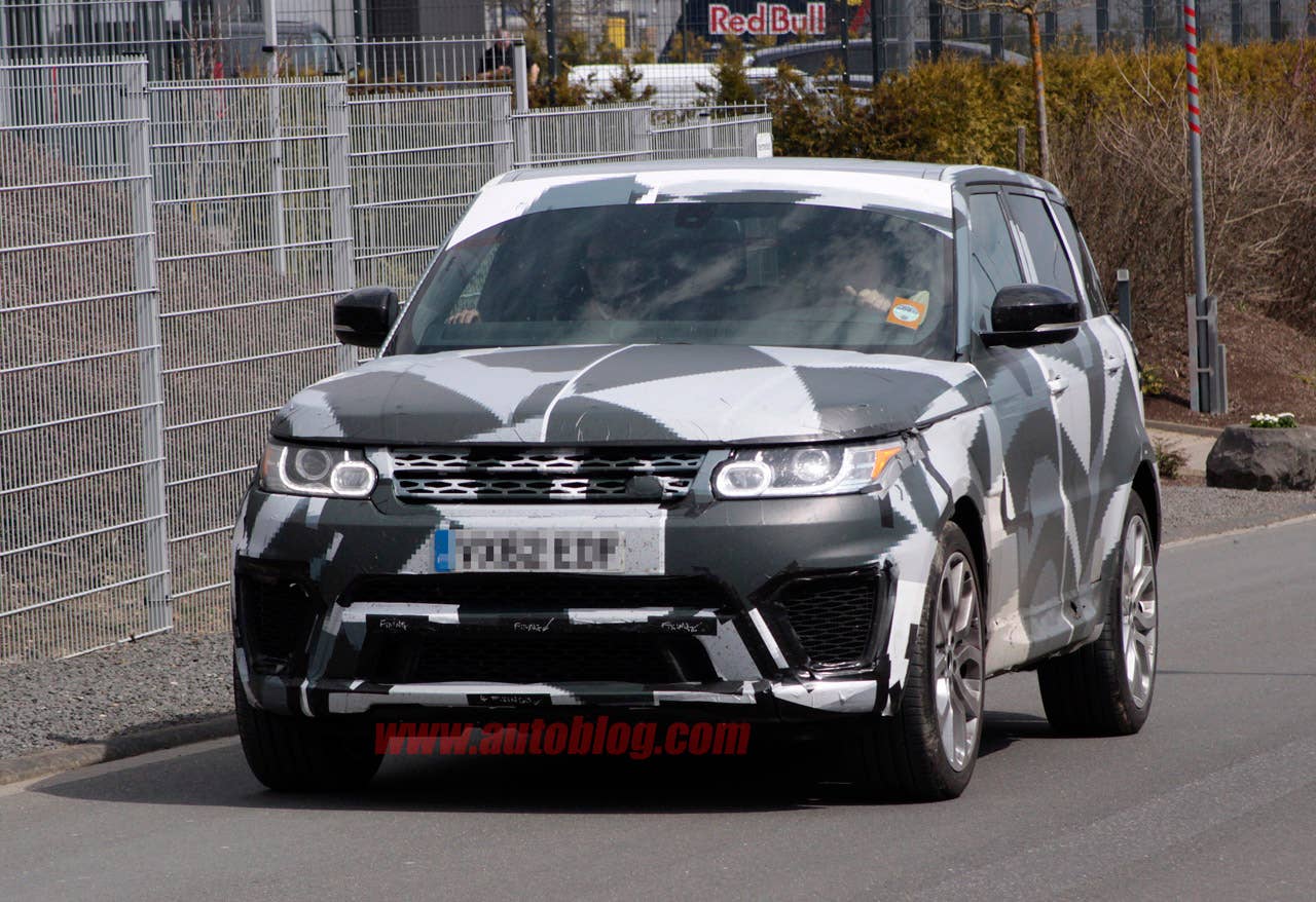 Range Rover Sport R Spy Shots front 3/4