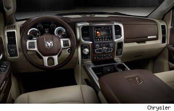 If you haven't sat inside a Ram during the last three years, prepare to be surprised -- maybe downright stunned -- with its level of fit and finish. Same goes for the quality of its materials, even in work truck models. This is an award-winning interior for many reasons, from its ergonomic sensibility to its aesthetic appeal. High-end Ram trucks rival luxury cars with vast swaths of leather and genuine wood trim, while a Garmin-based navigation system and comprehensive connectivity features are available, too.