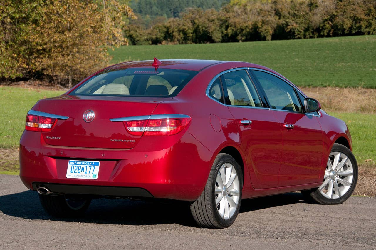 2012 Buick Verano rear 3/4 view