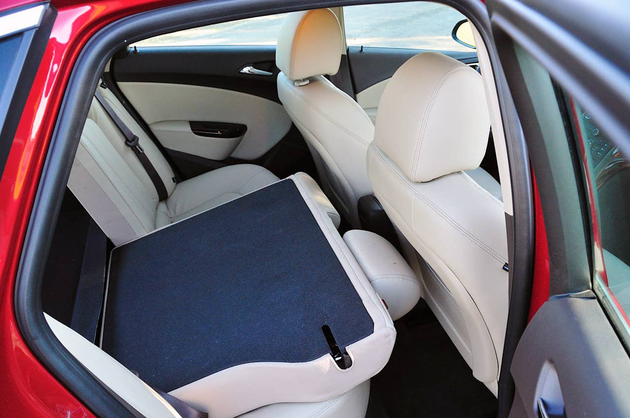 2012 Buick Verano folded rear seat