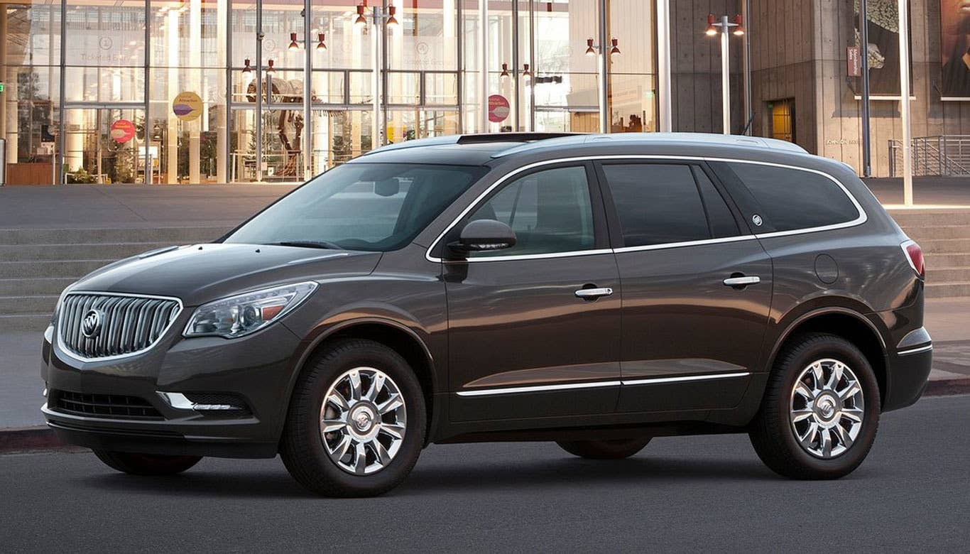 Sticker Price: $38,890 - $48,465 Invoice Price: $36,946 - $46,042 Fuel Economy: 17 mpg City, 24 mpg Highway  Cost Over First Five Years: $54,600  TheBuick Enclave has the lowest cost of ownership out of all midsize and large luxury SUVs. Fuel efficiency is generally pretty bad in this category, but the seven-passenger Enclave gets a decent 24 mpg on the highway, which helps to keep costs down. This SUV is comfortable, roomy and comes with a very nice interior.  Research the Buick Enclave Buick Enclave Overview Buick Enclave Photos & Video Buick Enclave Local Dealer Price Quote